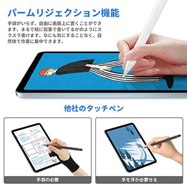 iPad(アイパッド)の WINWILL2022タッチペン ipadアップルペンシル互換スタイラス 極細 スマホ/家電/カメラのPC/タブレット(PC周辺機器)の商品写真