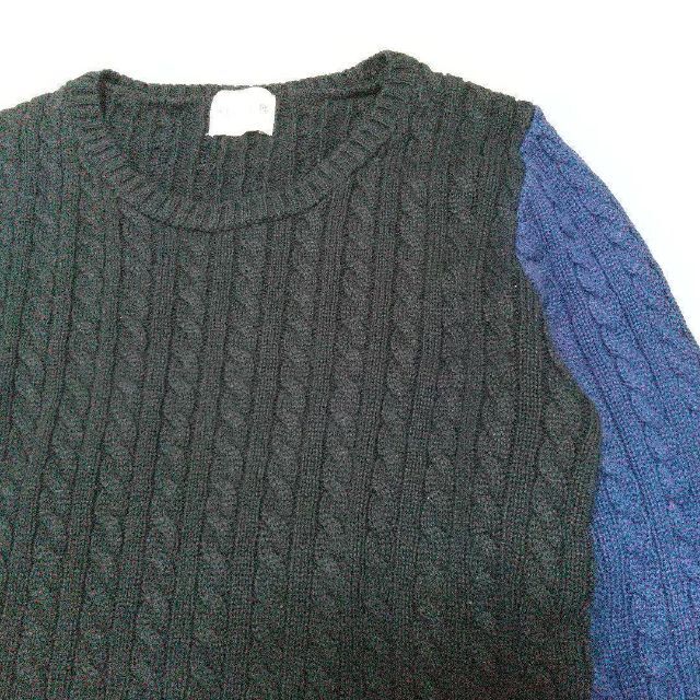 レヴール REVEUR スウェット ニット セーター サイズ38 黒 青 レディースのトップス(ニット/セーター)の商品写真