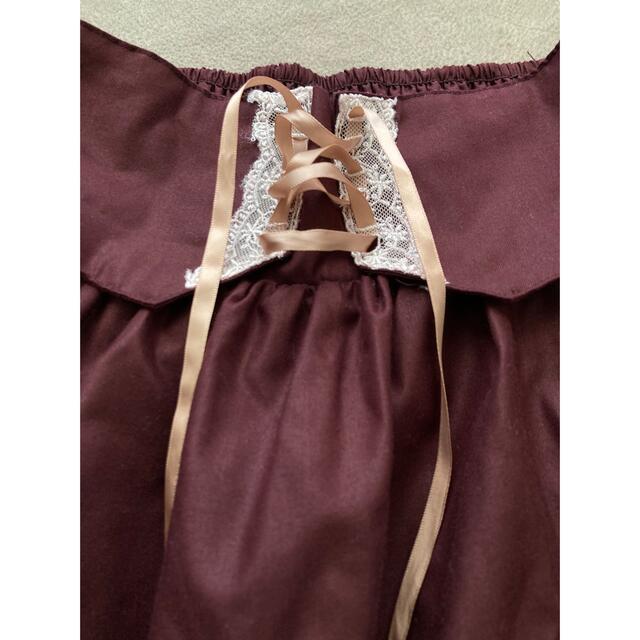 【即購入可能】ブルーローグ　ワインレッド　編み上げスカート