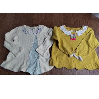 キムラタン(キムラタン)の女の子　長袖　カットソー　2枚組　サイズ90(Tシャツ/カットソー)