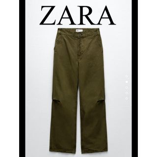 ザラ(ZARA)のZARA カーゴパンツ  カーキ(カジュアルパンツ)