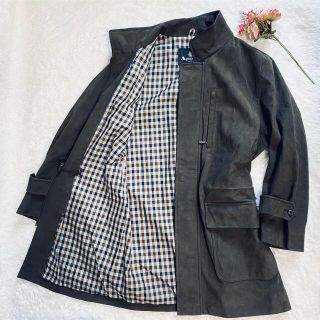 アクアスキュータム(AQUA SCUTUM)のAquascutum アクアスキュータム　コート　Mサイズ　カーキ　内側総柄(ステンカラーコート)