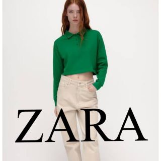 ザラ(ZARA)のZARA ポロTシャツ　グリーン(Tシャツ(長袖/七分))