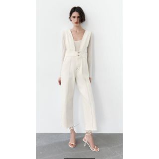 ザラ(ZARA)の22SS ザラ ZARA 新品タグ付き リラックスカットデニムサロペット XS(サロペット/オーバーオール)