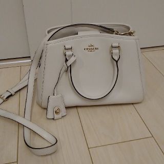 コーチ(COACH)のコーチ　ホワイト　ハンド　ショルダー　バッグ　美品(ハンドバッグ)