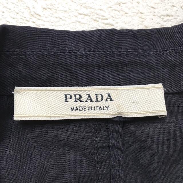 PRADA(プラダ)のPRADA プラダ 黒 ギャザー系 ショートジャケット レディースのジャケット/アウター(テーラードジャケット)の商品写真