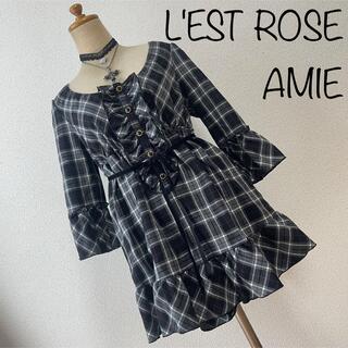 レストローズ(L'EST ROSE)のL'EST ROSE AMIE レストローズ　セットアップ　チェック(セット/コーデ)