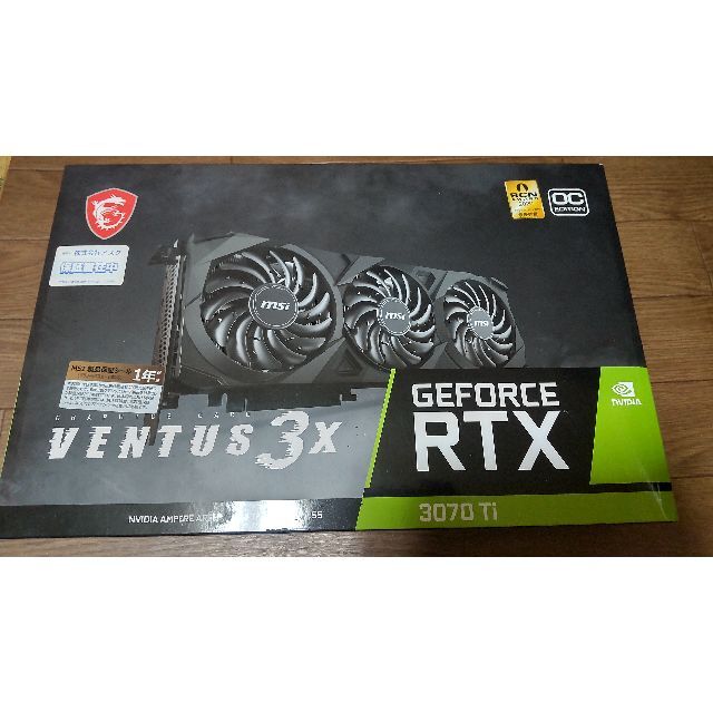 スマホ/家電/カメラMSI GeForce RTX 3070 Ti VENTUS 3X 8G OC