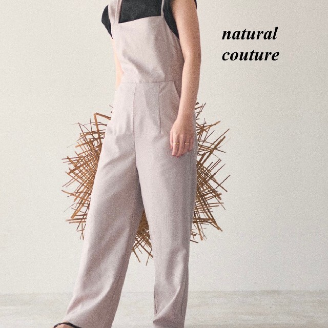 natural couture(ナチュラルクチュール)の新品 natural couture アシメストラップサロペット レディースのパンツ(サロペット/オーバーオール)の商品写真