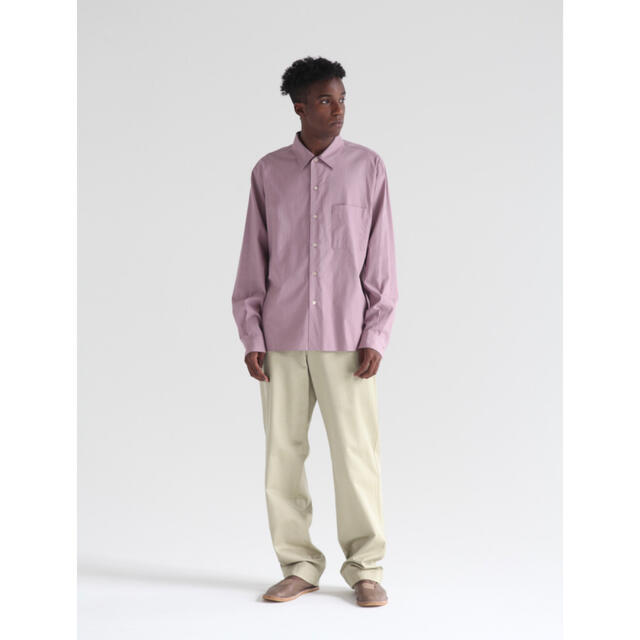 オーラリー新品紙タグ付★WASHED FINX TWILL BOX SHIRTS