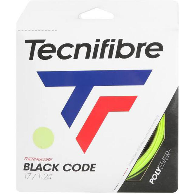 テクニファイバー ブラックコード 1.24 ライム スポーツ/アウトドアのテニス(その他)の商品写真