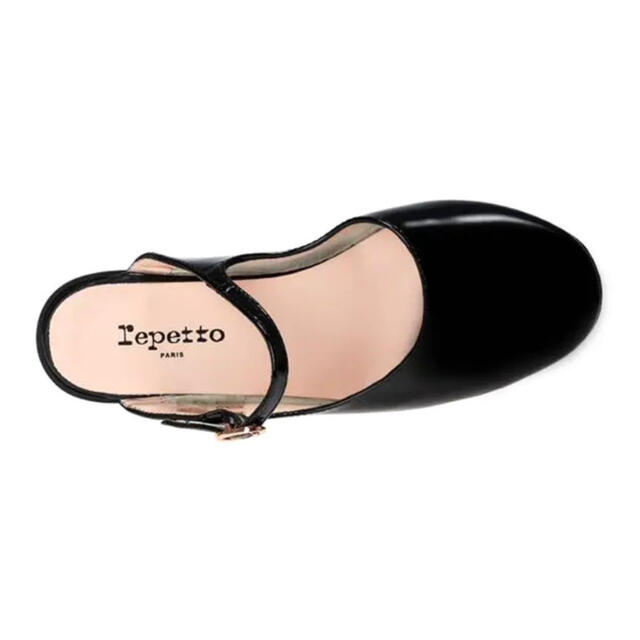 repetto(レペット)のレペットrepetto エナメル黒ブラックミュールシューズ レディースの靴/シューズ(ミュール)の商品写真