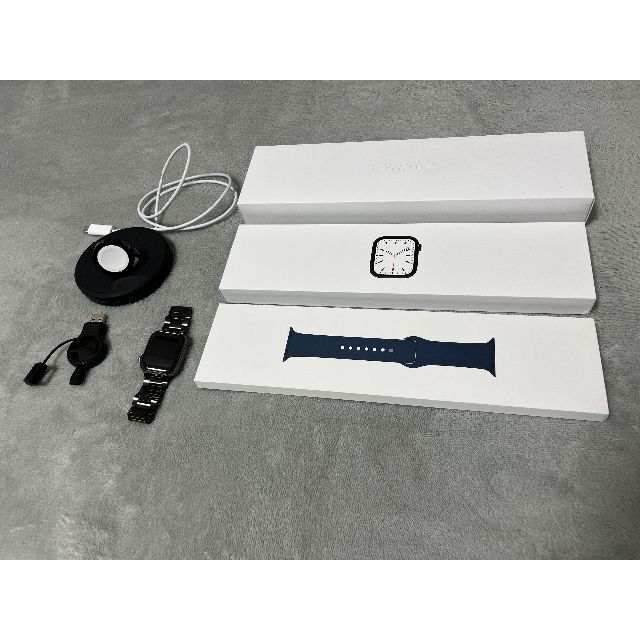 AppleWatch Series7 41mm ステンレスグラファイト おまけ付WatchOSケース素材