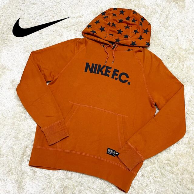 【美品】ナイキ FC NIKE パーカー プルオーバー スター デカロゴ 星柄