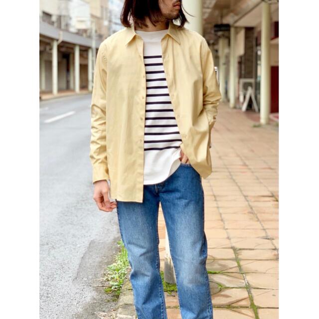 オーラリー新品紙タグ付★WASHED FINX TWILL BOX SHIRTS