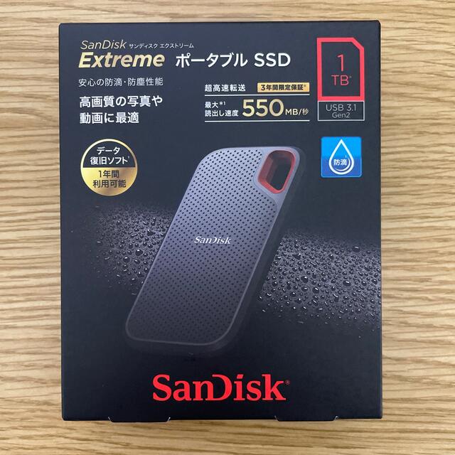 SanDisk エクストリーム ポータブル SSD SDSSDE60-1T00- - PC周辺機器
