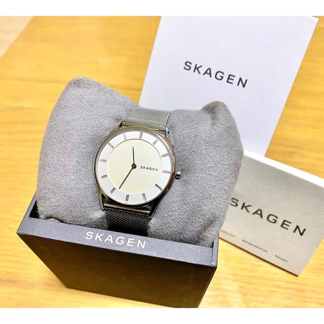 【新品未使用】SKAGEN スタイリッシュ ユニセックス シルバーウォッチ