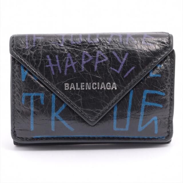 【30％OFF】 Balenciaga - ミニウォレット 【中古全国送料無料】バレンシアガ　ペーパーミニ　3つ折り財布 財布