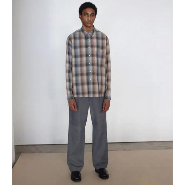 auralee SUPER LIGHT WOOL CHECK SHIRTS