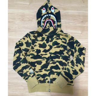 アベイシングエイプ(A BATHING APE)のエイプ　シャークパーカー　迷彩(パーカー)