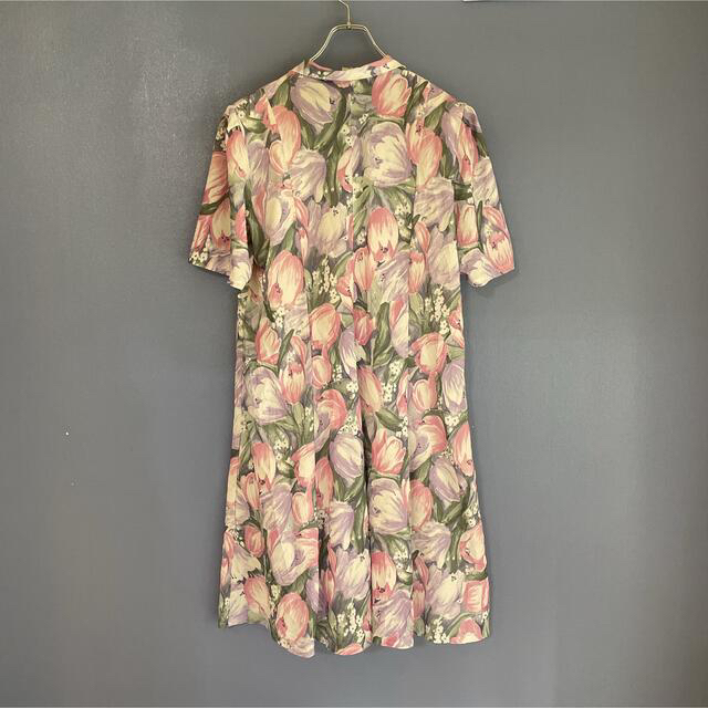 お買い物情報 希少 vintage ヴィンテージ チューリップ 紫陽花 総柄