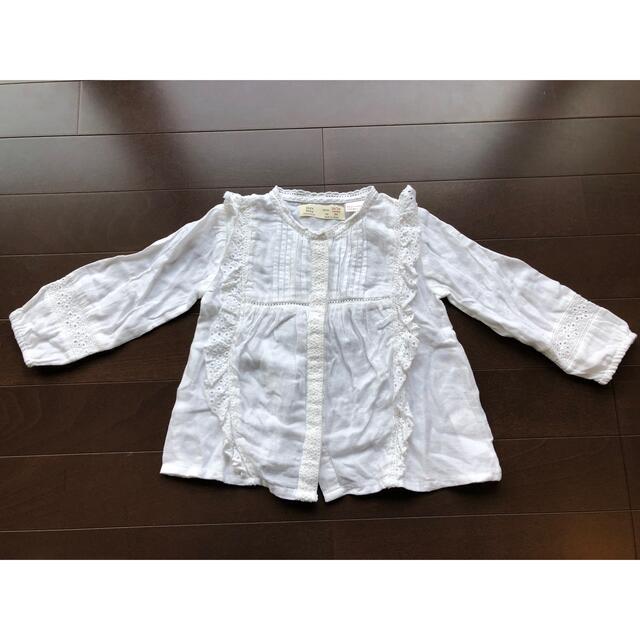 ZARA KIDS(ザラキッズ)のZARA baby フリルブラウス キッズ/ベビー/マタニティのベビー服(~85cm)(シャツ/カットソー)の商品写真