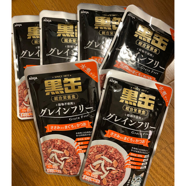 黒缶　総合栄養食　水煮　6個セット その他のペット用品(ペットフード)の商品写真