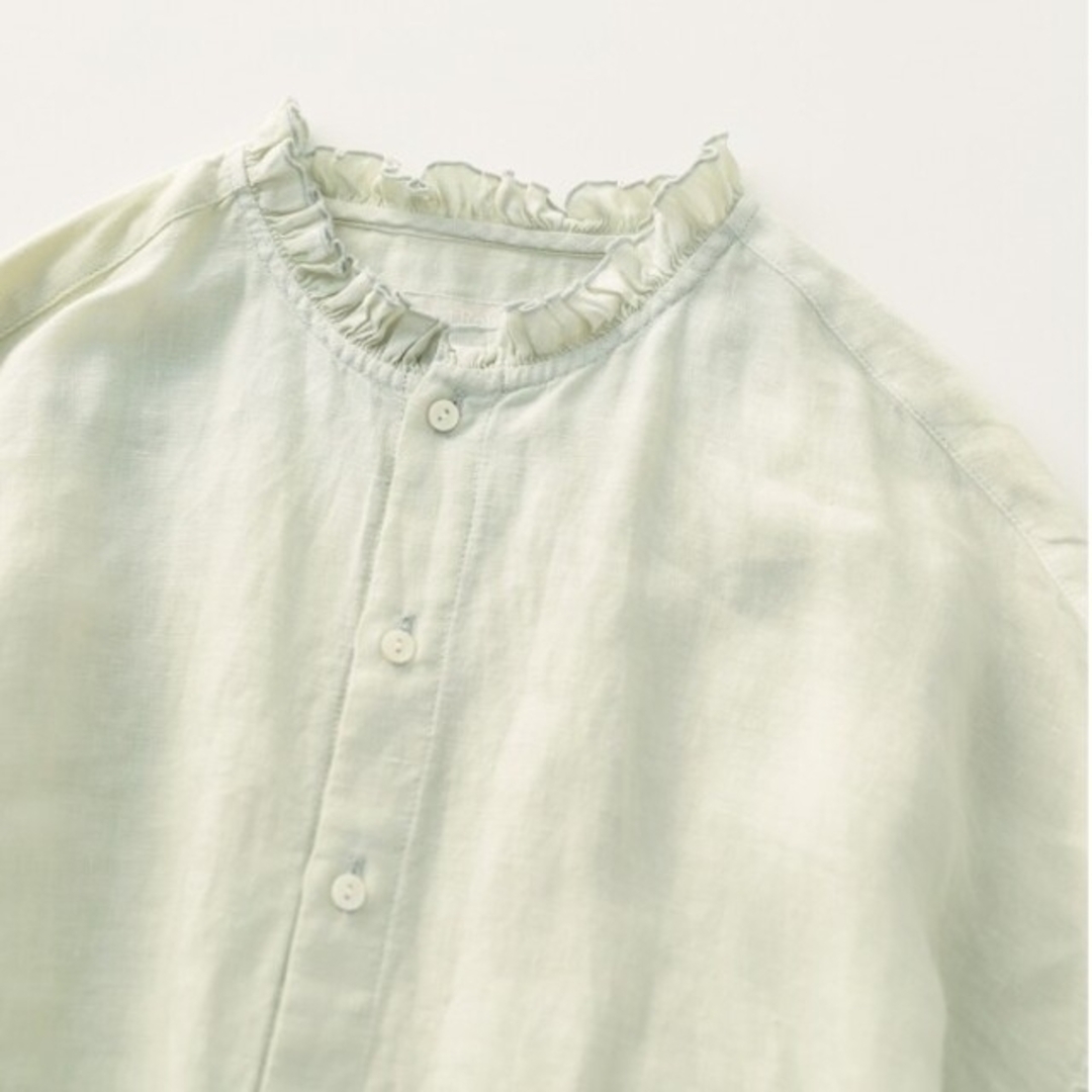 nest Robe - ネストローブ♡リネンサクラ染めフリルブラウスの nest Robe - ネストローブ♡リネンサクラ染めフリルブラウスの