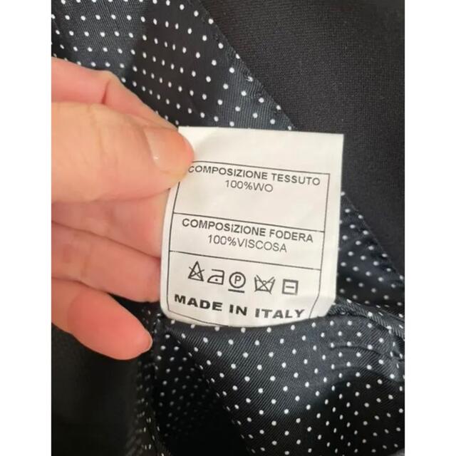 イタリア製　新郎　タキシード　紺色　テーラードジャケット スーツ メンズのスーツ(スーツジャケット)の商品写真