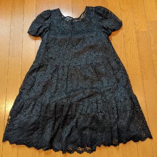 ジルスチュアート(JILLSTUART)のJILL STUART レース ドレスワンピース 黒 二次会【size 2】(ひざ丈ワンピース)