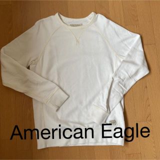 アメリカンイーグル(American Eagle)のアメリカンイーグル　スウェット トレーナー　オフホワイト　アメリカンサイズ(トレーナー/スウェット)