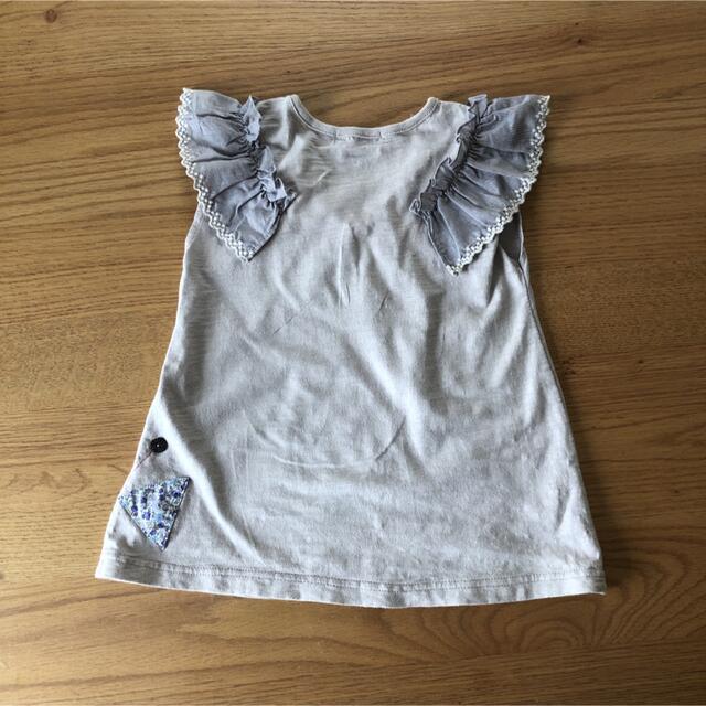 RAG MART(ラグマート)の美品 ラグマート フリルカットソートップス 110cm キッズ/ベビー/マタニティのキッズ服女の子用(90cm~)(Tシャツ/カットソー)の商品写真