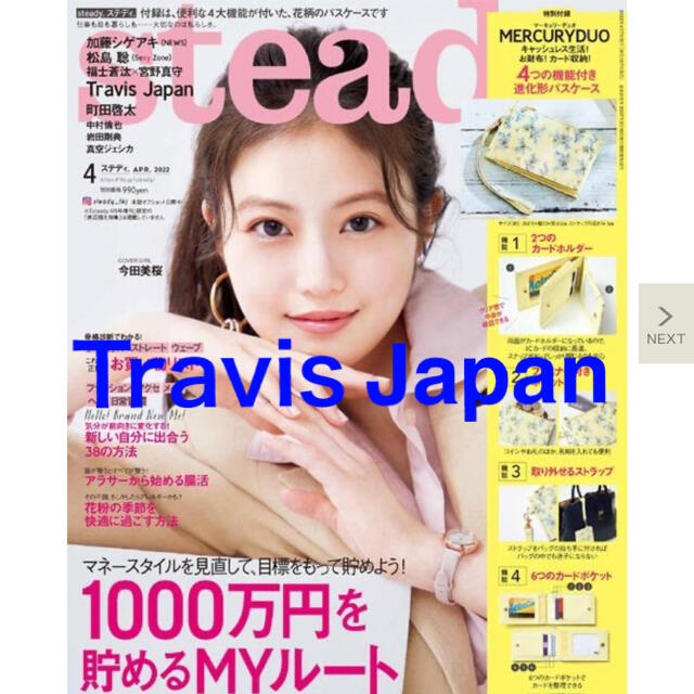 steady 4月号　Travisjapan切り抜き エンタメ/ホビーの雑誌(アート/エンタメ/ホビー)の商品写真