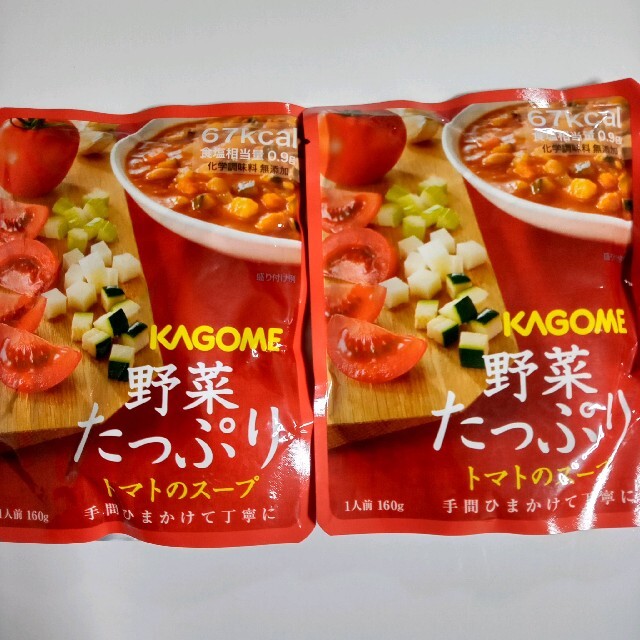 KAGOME(カゴメ)のカゴメ 野菜たっぷりトマトのスープ×2 食品/飲料/酒の加工食品(レトルト食品)の商品写真