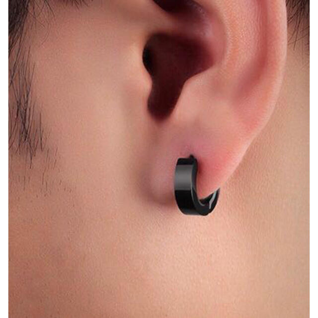 大幅値下げ！ステンレスフープピアス シンプル 金属アレルギー対応 片耳1個  メンズのアクセサリー(ピアス(片耳用))の商品写真