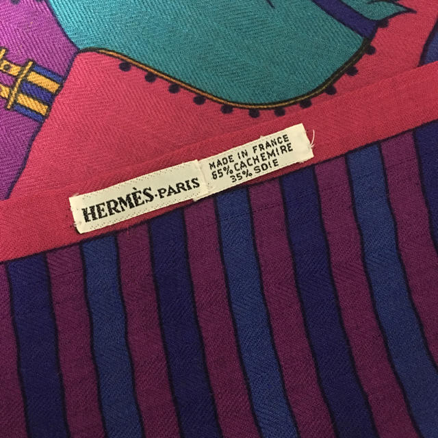 [宅送]
 エルメス HERMES リバーシブル マフラー/スカーフ ホース 美品 - ファッション小物 3