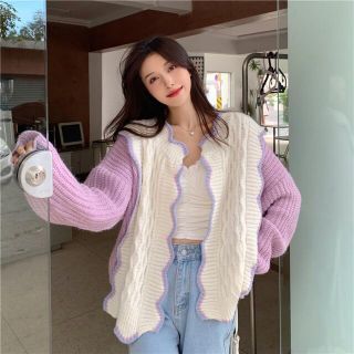 ザラ(ZARA)の【大人気】スカラップ　カーディガン　インポート　春服　お洒落　韓国ファッション(カーディガン)