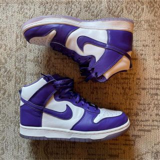 ナイキ(NIKE)のWMNS27.5 NIKE DUNK HIGH VARSITY PURPLE(スニーカー)