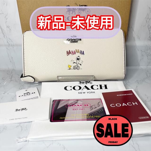 新品未使用 COACH コーチ　長財布 ウォレット　スヌーピー