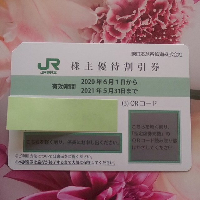 JR(ジェイアール)のJR東日本 株主優待割引券 チケットの優待券/割引券(その他)の商品写真