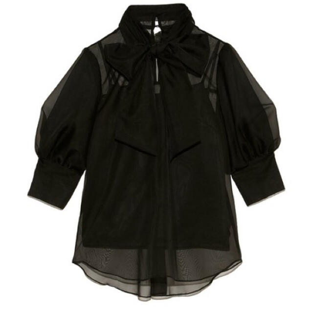 【完売】Lily Brown(リリー ブラウン) オーガンザ2WAYブラウストップス