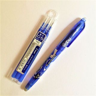 パイロット(PILOT)の【中古】パイロット フリクションボール ＆ 替え芯 0.5 ブルー(ペン/マーカー)