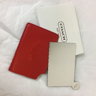 新品 未使用!! COACH コーチ ハンドミラー 手鏡 カードケース(ミラー)