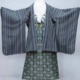 七五三 五歳 男児 羽織袴フルセット 着物 おりびと 紋袴 NO36205(和服/着物)