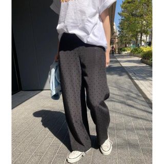 スピックアンドスパン(Spick & Span)のドットジャガードイージーパンツ　spick&span(カジュアルパンツ)