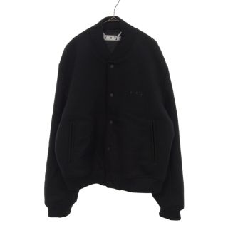 オフホワイト(OFF-WHITE)のOFF-WHITE オフホワイト 21AW GREY DIAG VARSITY JACKET バーシティジャケット スタジャン ブルゾン ブラック OMEA267F21FAB002(スタジャン)