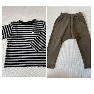 ジーユー(GU)の☆GU☆ディズニーロンT、☆UNIQLO☆サルエルパンツ　2点セット(Tシャツ/カットソー)