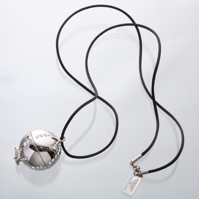 大注目 クリスチャン S8130M - Dior Christian ディオール ネックレス ミラー付き ラインストーン ネックレス