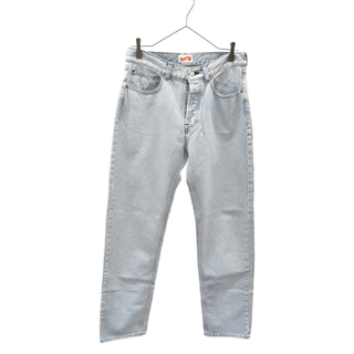 CARSERVICE カーサービス HW LOGO WASHED DENIM PANTS ロゴ ウォッシュ加工デニムパンツ ブルー CS-21FW-PNT003(デニム/ジーンズ)