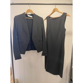 theory - Theory ノーカラージャケット ワンピース ブラックの通販 by